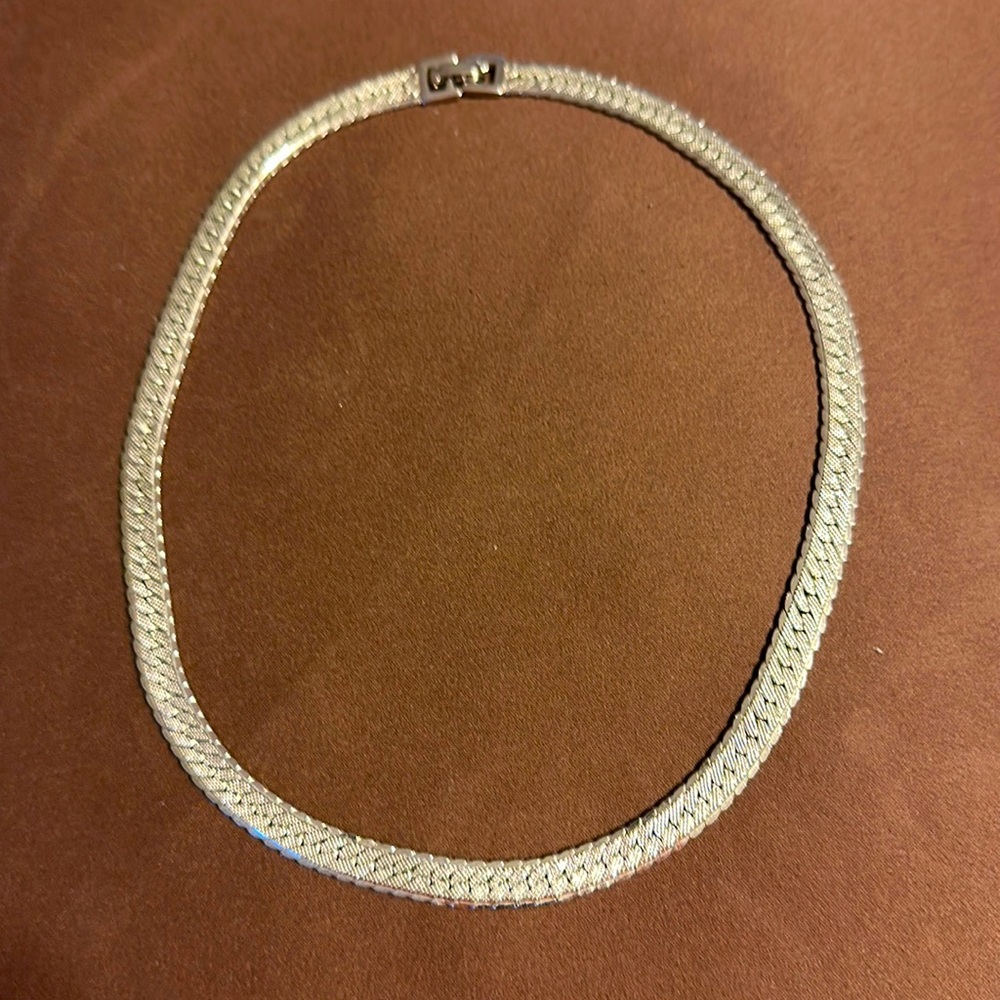 Monet vintage sterling silver plated necklace